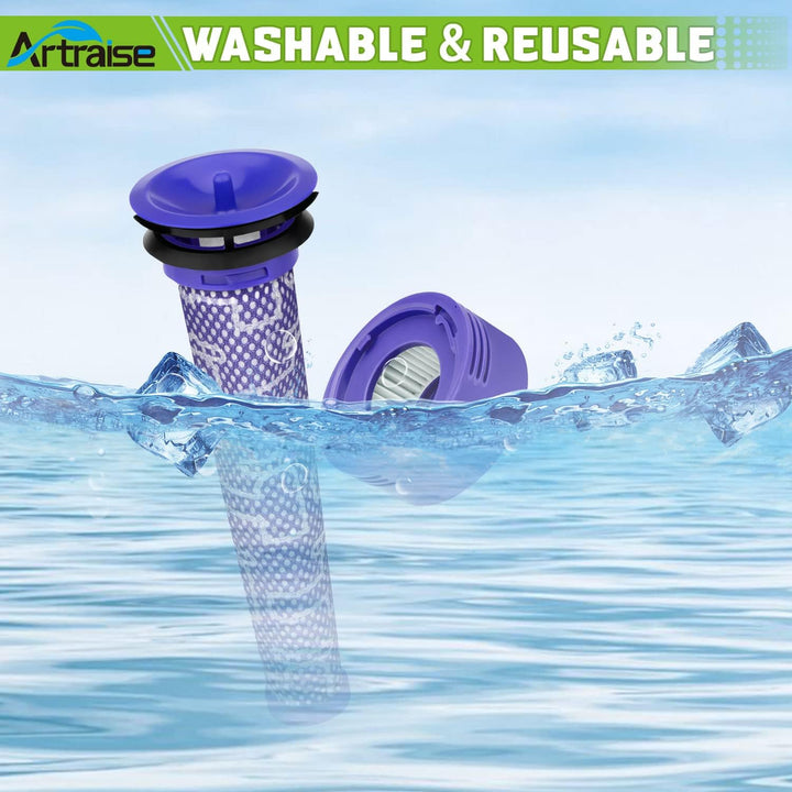 Artraise V8 Filter für Dyson 3 HEPA-Nachmotorfilter-Kit & 3 Vorfilter V8 V7 Ersatzfilter Set für Dys