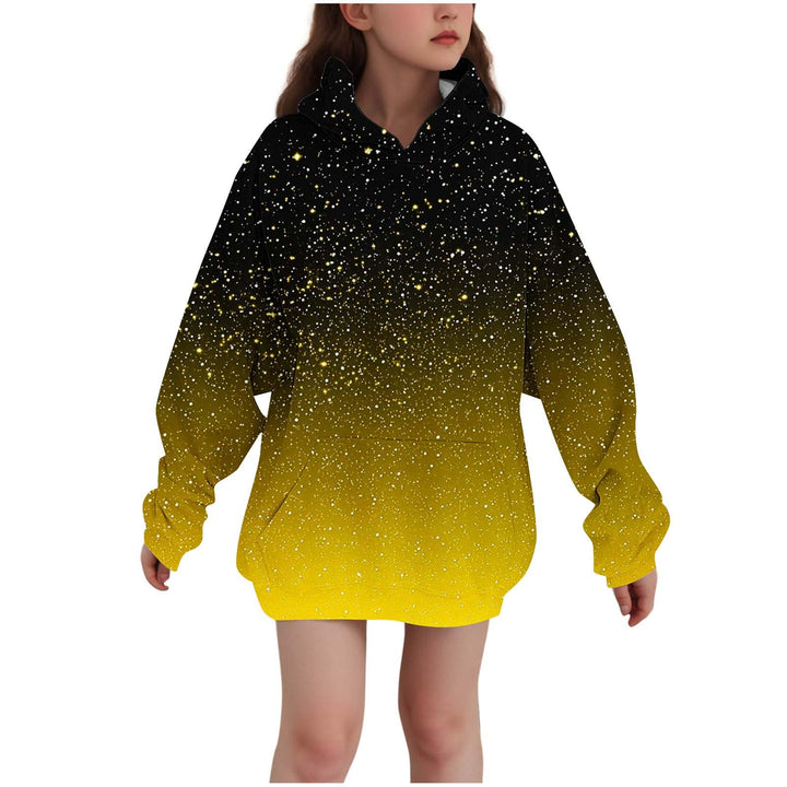 NZYIHAO Hoodie Mädchen Lang Kapuzenpullover Winter Sweatshirt mit Kapuze Casual Pullover Kinder Lang