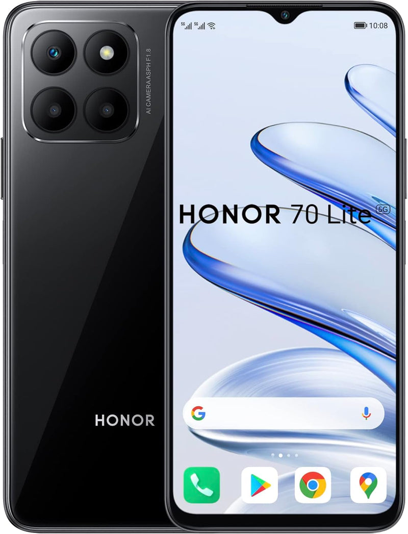 Honor 70 Lite, Smartphone 5G, 4GB+128GB, 6.5" 90Hz FullView Display, 5000mAh, Android 12, Dual SIM,