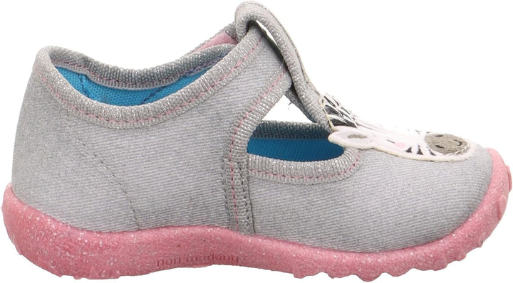 Superfit Mädchen Spotty Hausschuhe 23 EU Grau 2030, 23 EU Grau 2030