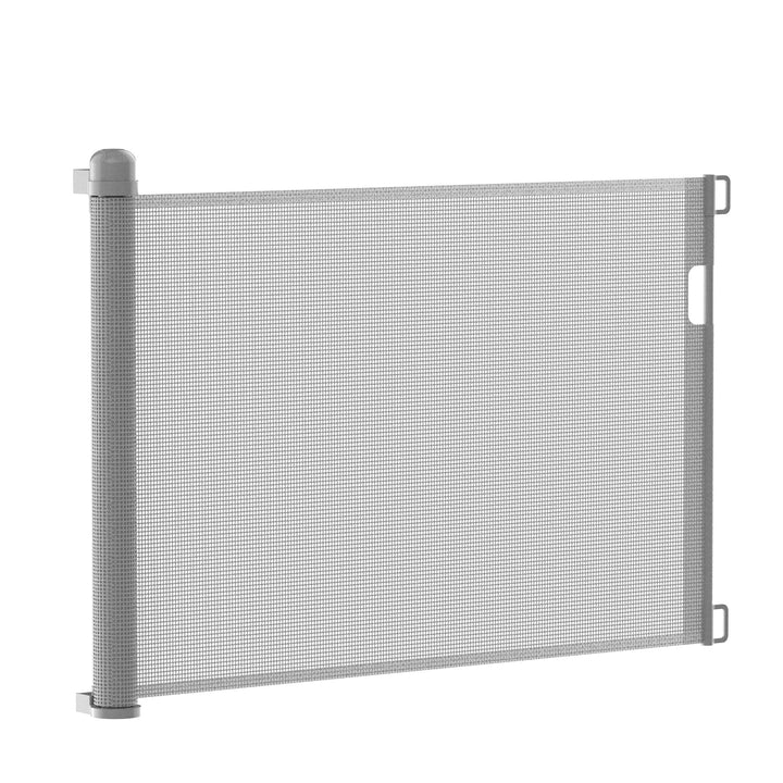 XMTECH Türschutzgitter Ausziehbar Treppenschutzgitter 0-180cm Grau Einziehbares Treppenschutzrollo,