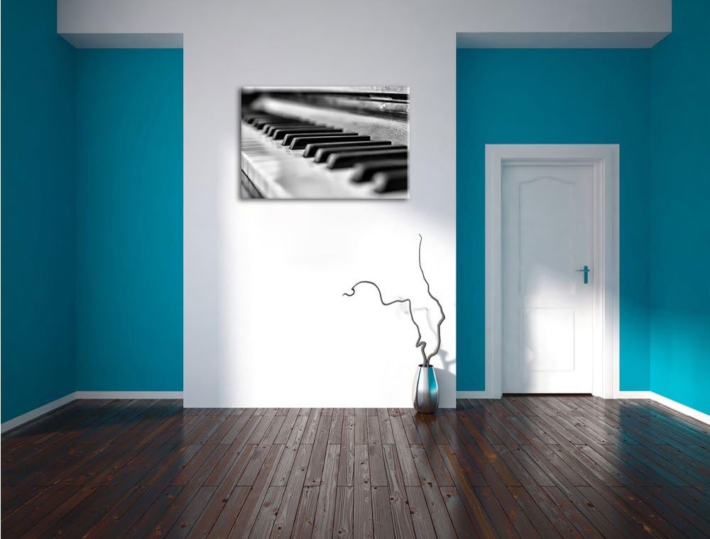 Pixxprint Elegantes Klavier als Leinwandbild/Grösse: 100x70 / Wandbild/Kunstdruck/fertig bespannt, 1
