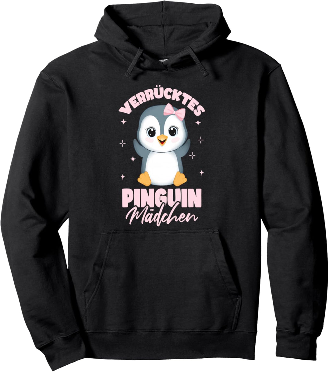 Süsses Pinguin Motiv Kinder Verrücktes Pinguin Mädchen Pullover Hoodie