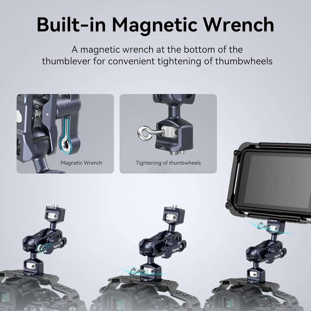 SmallRig Articulating Magic Arm mit 3/8"-16 Locating Pins für ARRI und 1/4"-20 Schraube (mit einzieh