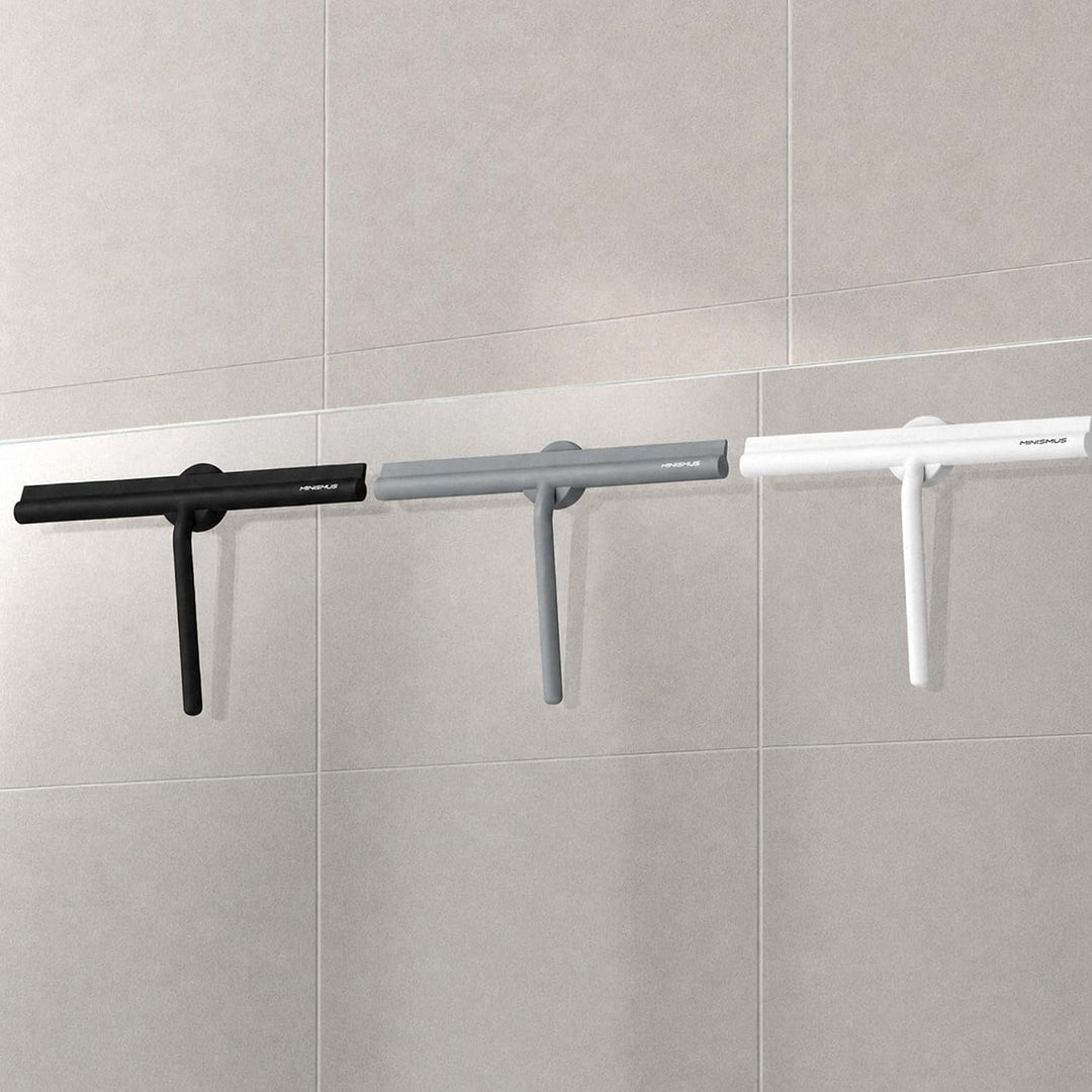 Minismus Duschabzieher - Abzieher für Dusche, Bad, Fliesen, Spiegel, Fenster - inkl. Magnet-Halterun