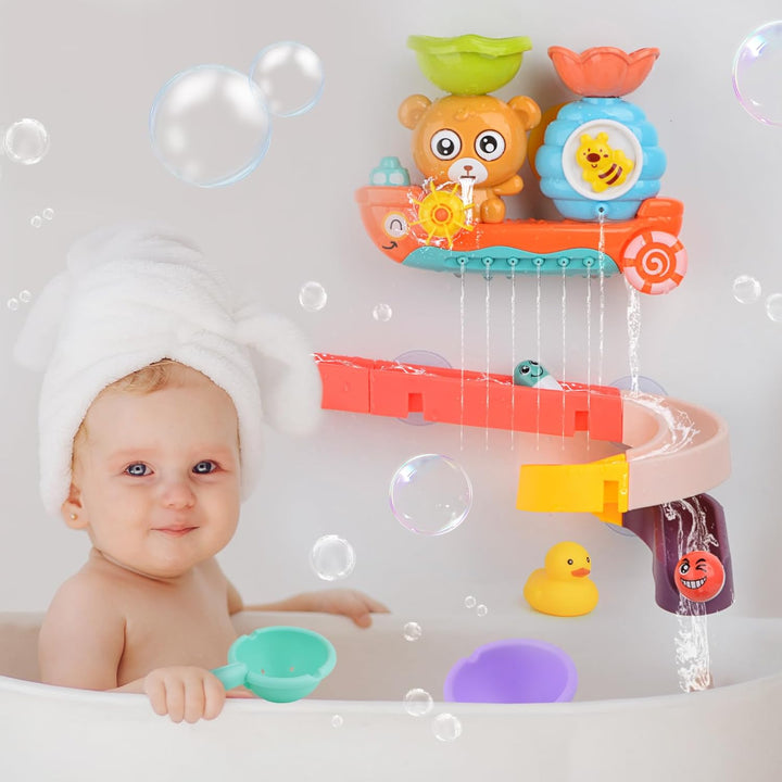 Badespielzeug, Badewannenspielzeug Kinder, Badezimmerspielzeug mit Saugnapf, Badewannenspielzeug mit