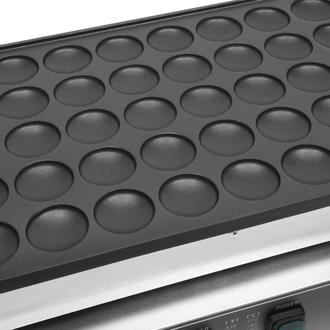 Pancake Maschine, Elektrischer Poffertjes Maker mit 50 Löcher Pfannkuchenpfanne Pfannkuchen Maschine