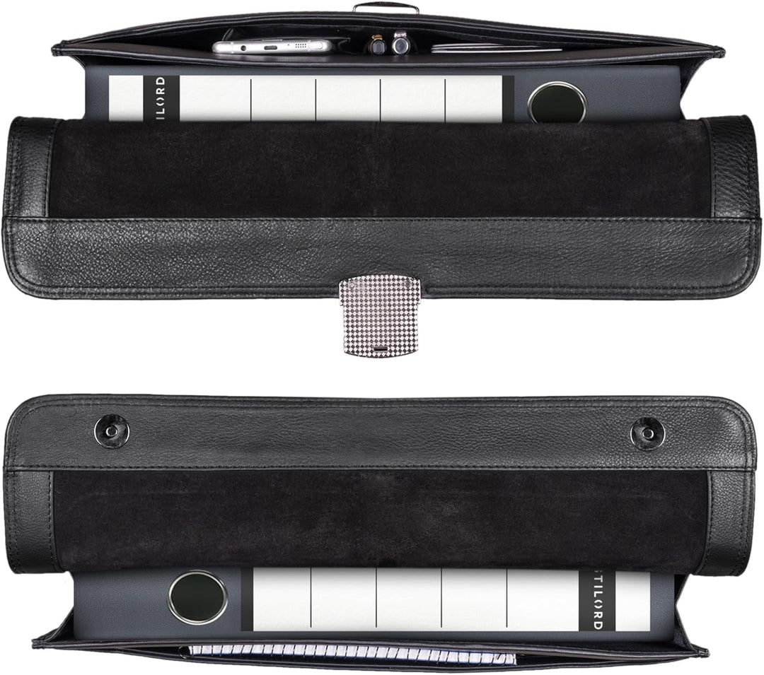 STILORD 'Stephan' Laptoptasche 15,6 Zoll Herren Leder Businesstasche Office Bag Umhängetasche Leder-