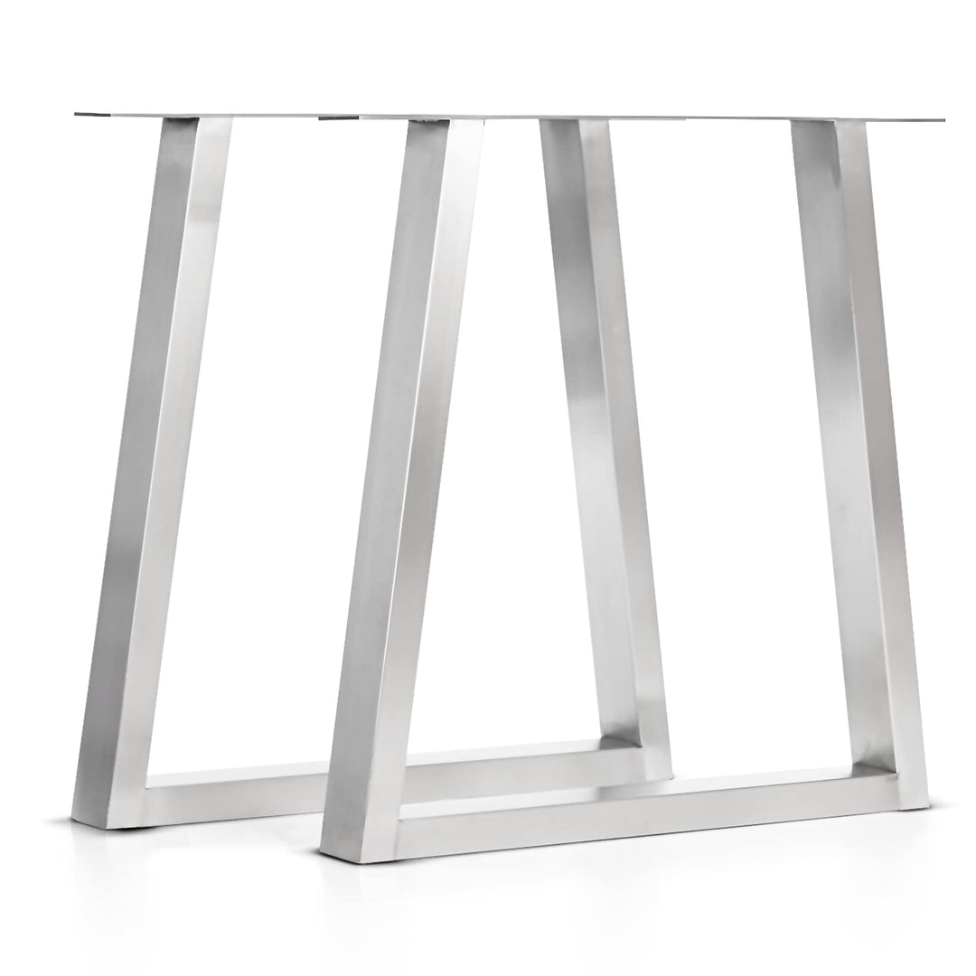 mina concept 11-2 Tischkufen Edelstahl – Tischgestell Trapez-förmig – Aussenmasse 70 x 72 cm – Profi