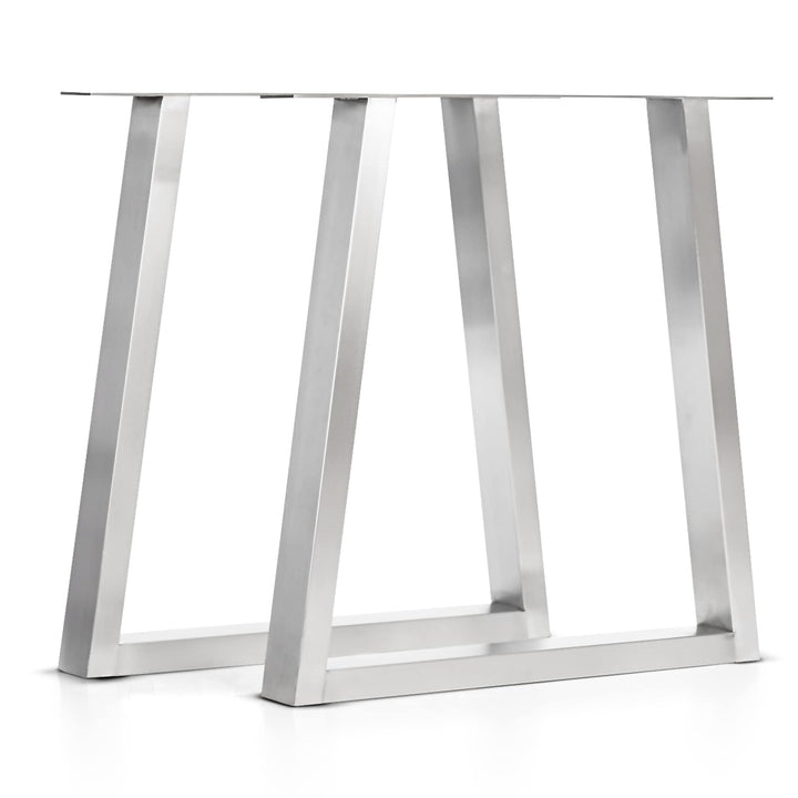 mina concept 11-2 Tischkufen Edelstahl – Tischgestell Trapez-förmig – Aussenmasse 70 x 72 cm – Profi