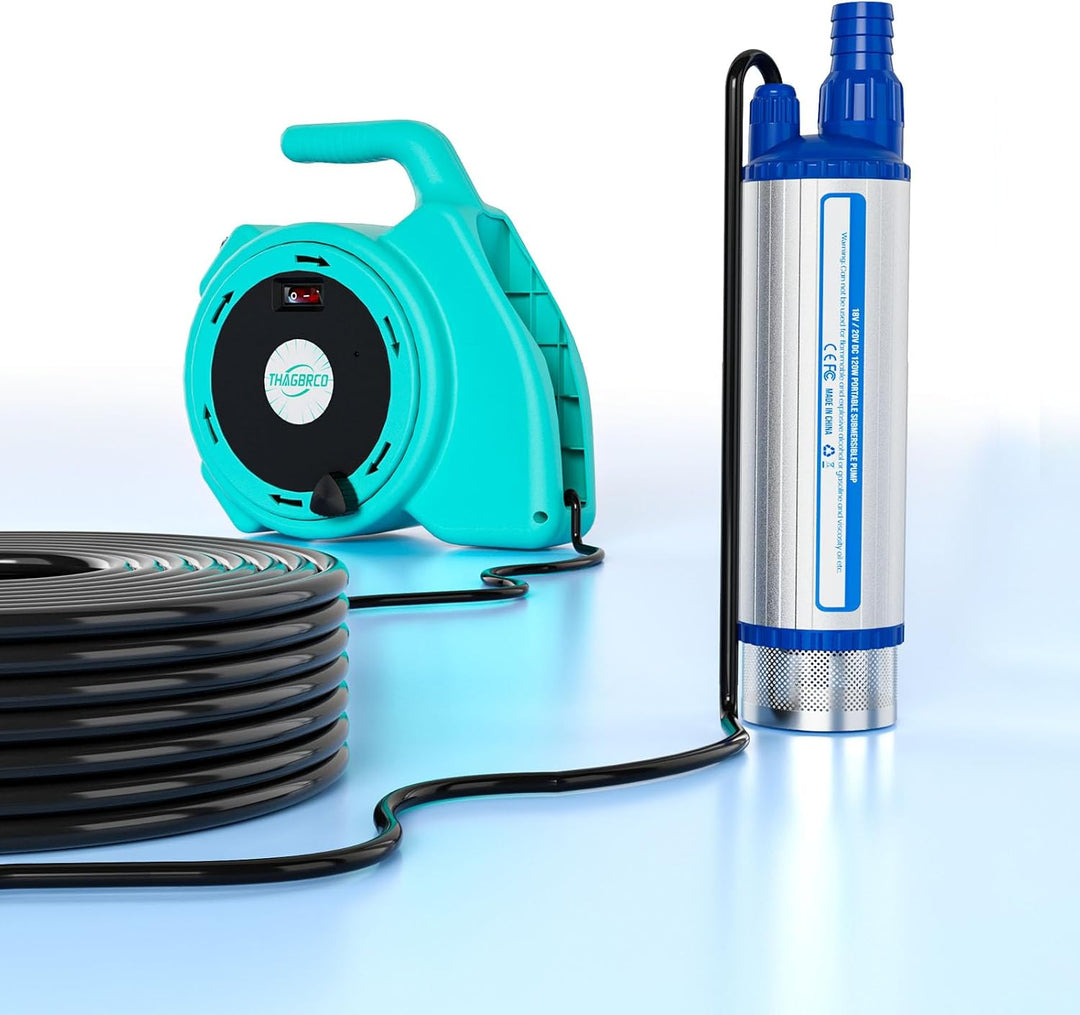 630GPH Wasserumfüllpumpe für Makita 18V Akku, 2400 L/Ht Tauchpumpe mit 16ft Kabel,120W Ölpumpe für G