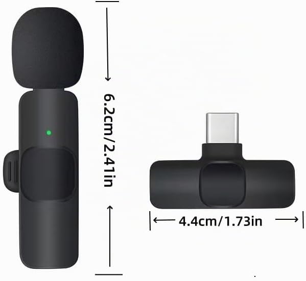 Kabelloses Mikrofon Ansteckmikrofon Kabellos für iPhone/Android/PC, Microphone Lavalier Kabellos Min