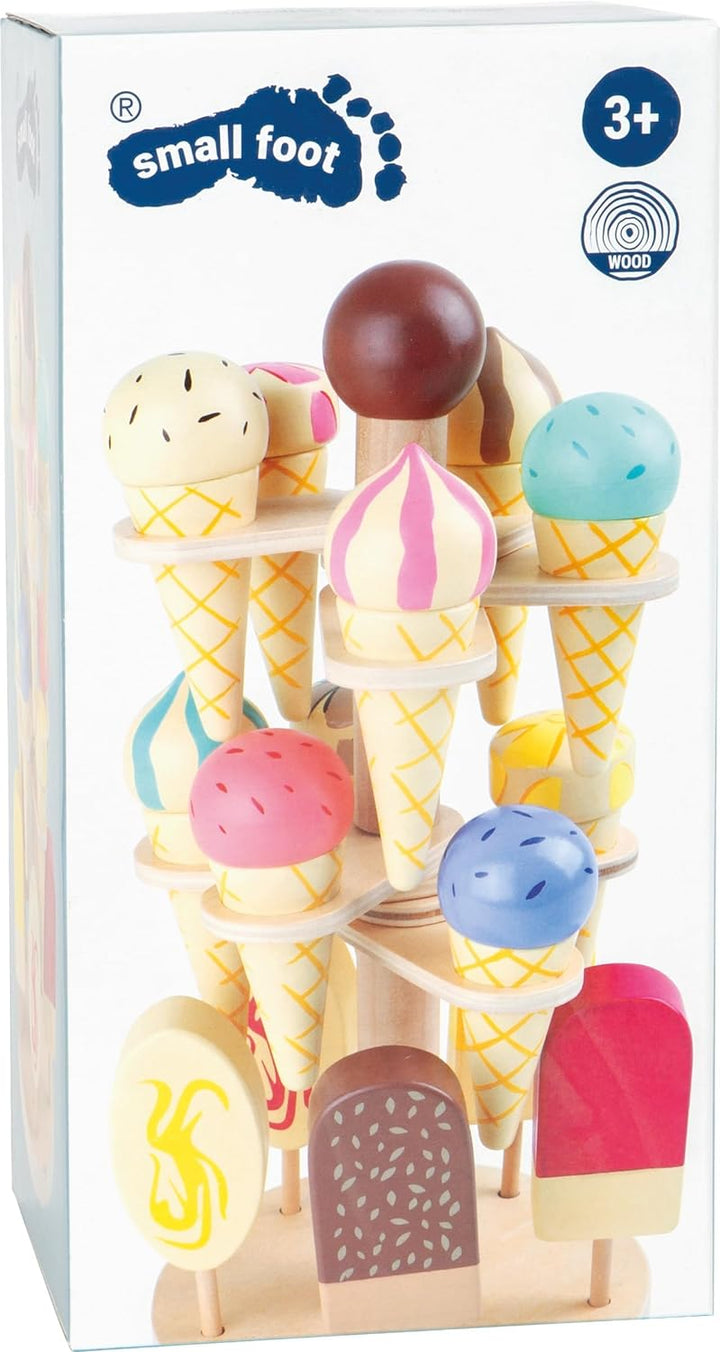 small foot Beweglicher Eisständer aus Holz, Zubehör für Kaufmannsladen und Kinderküche, ab 3 Jahren,