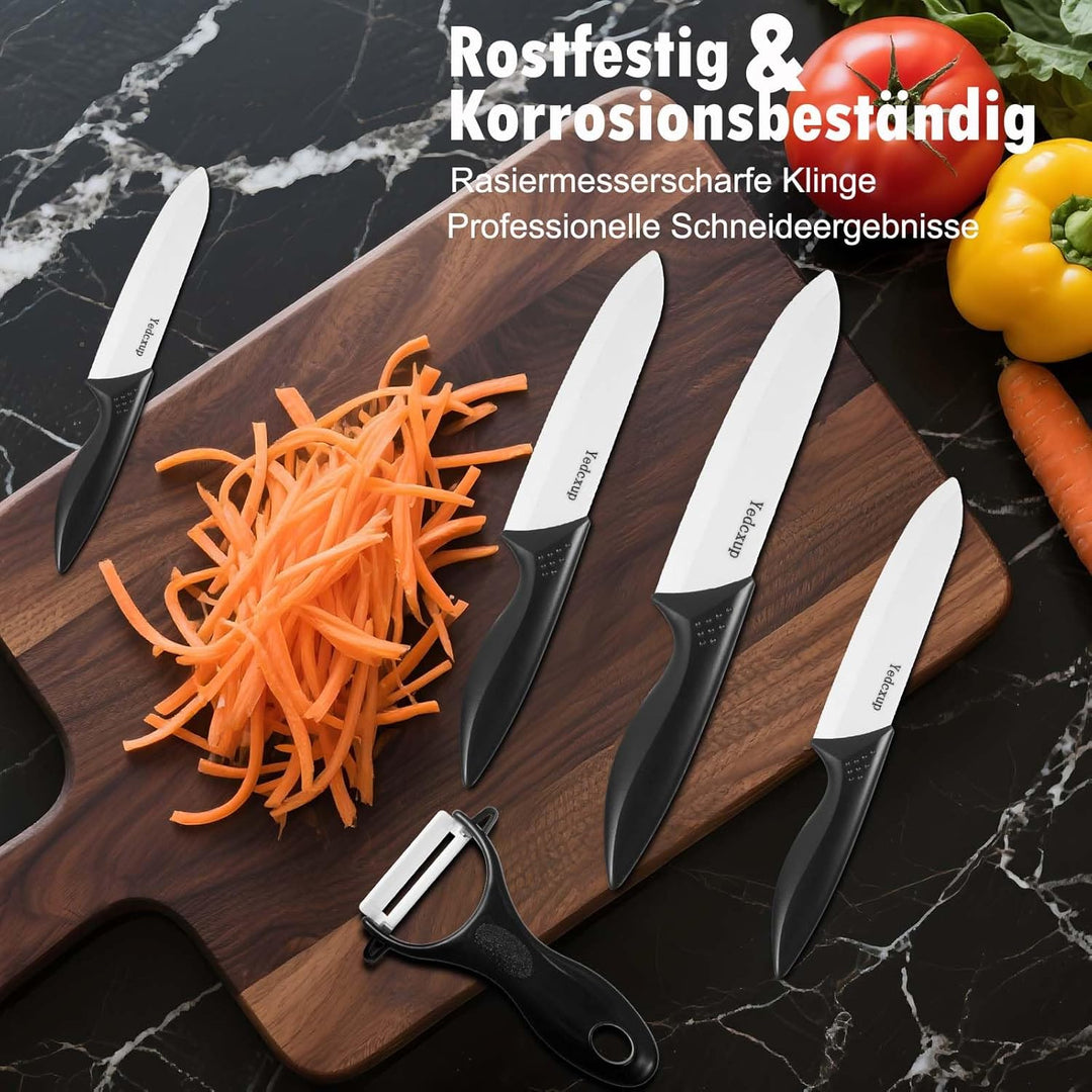 Keramikmesser Set, 5 Stück Keramikmesser Solide keramik Messer Küche, Messer Sind Scharf Genug zum S