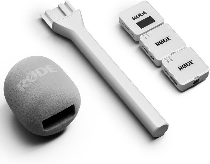 Rode Wireless GO Gen 3 Drahtloses 2-Kanal Mikrofon-Funksystem Weiss mit Interview GO Handadapter Wei