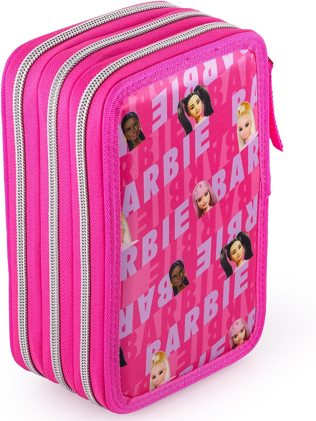 Clondo Federmäppchen Kinder für Barbie Fan, 3 Organisierte Fächer, Federtasche Junge Gefüllt, Mädche