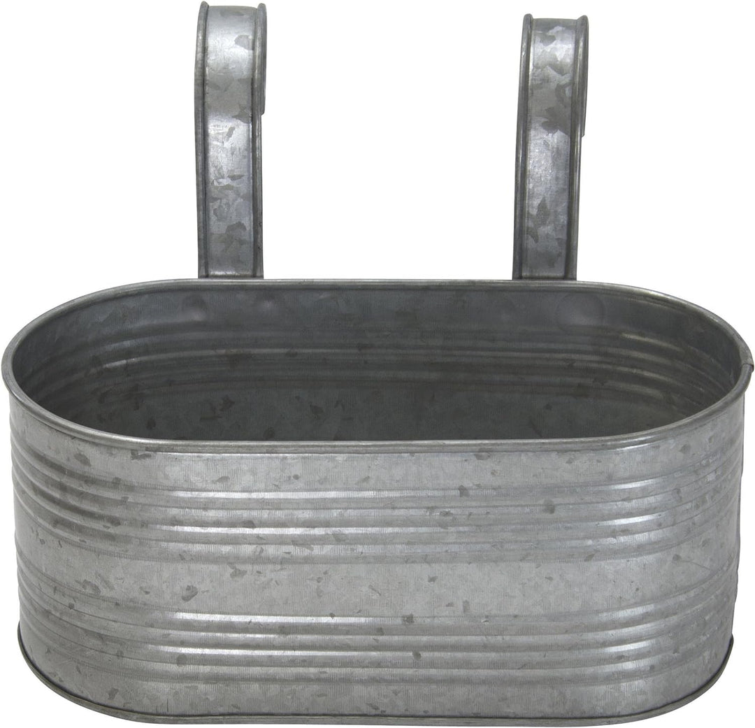 DARO DEKO Balkonkasten mit Henkel verzinkt - 3er Set - Balkonhänger Balkontopf, 3er Set
