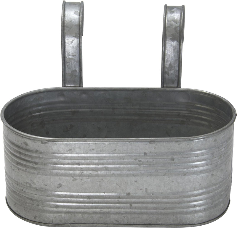 DARO DEKO Balkonkasten mit Henkel verzinkt - 3er Set - Balkonhänger Balkontopf, 3er Set