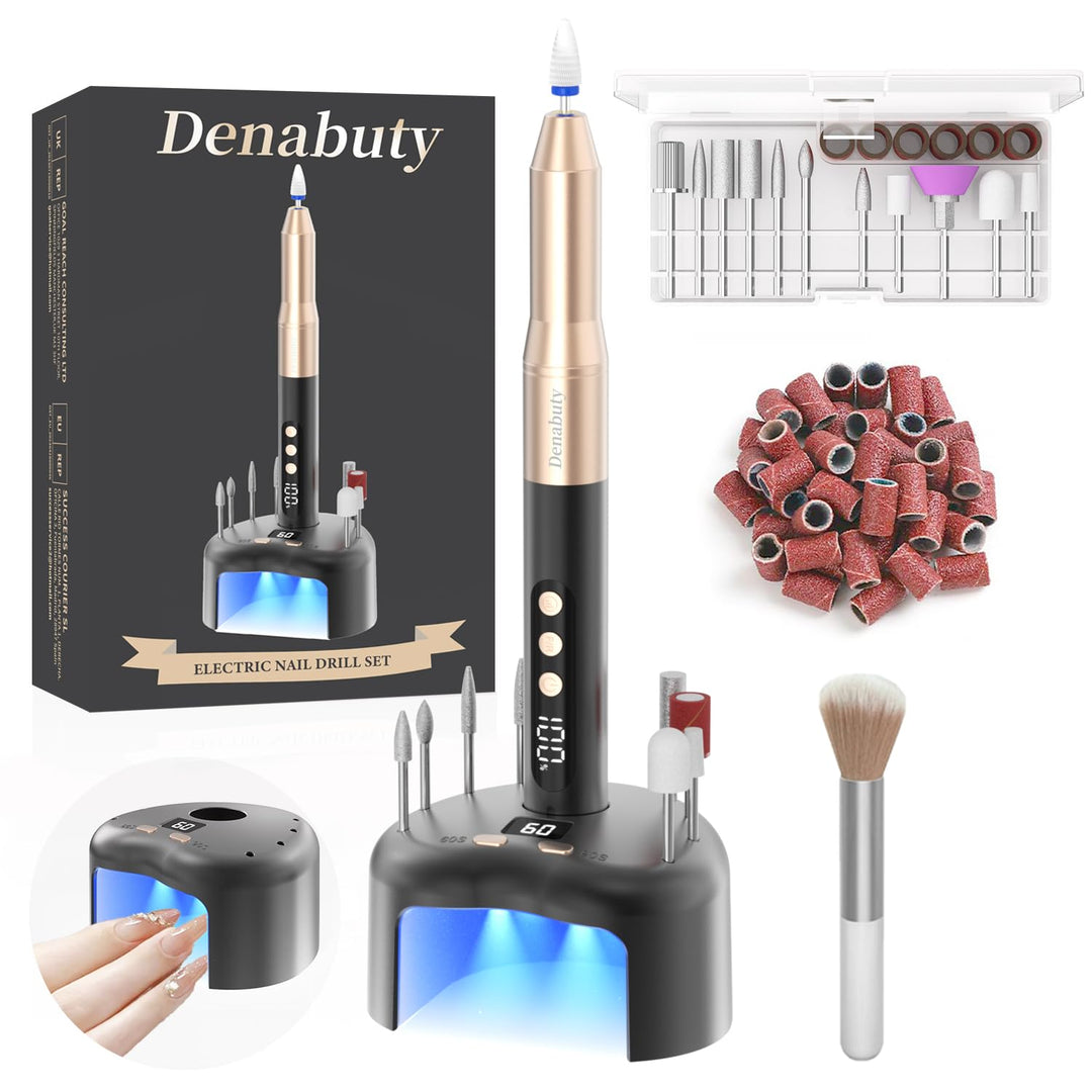 Nagelfräser Kabellos, Elektrische Nagelfeile Professionelle 2 in 1 Fräser für Gelnägel Acrylnägel mi