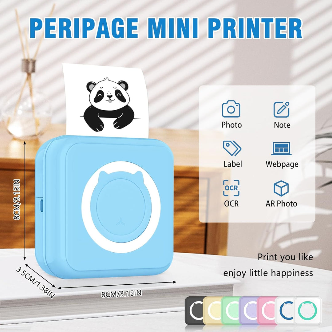 ZAKVOP Mini drucker, Mini drucker für Smartphone, fotodrucker für Smartphone, tragbar Thermal Drucke