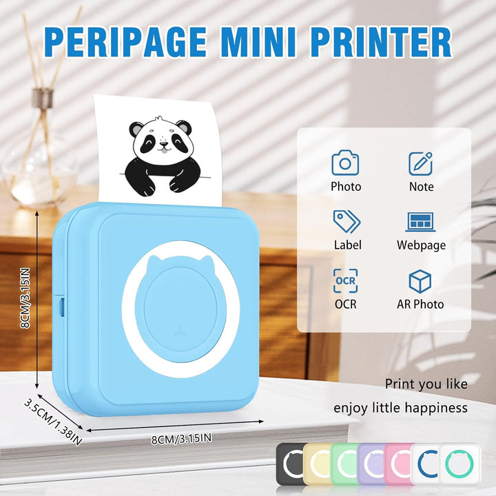 ZAKVOP Mini drucker, Mini drucker für Smartphone, fotodrucker für Smartphone, tragbar Thermal Drucke