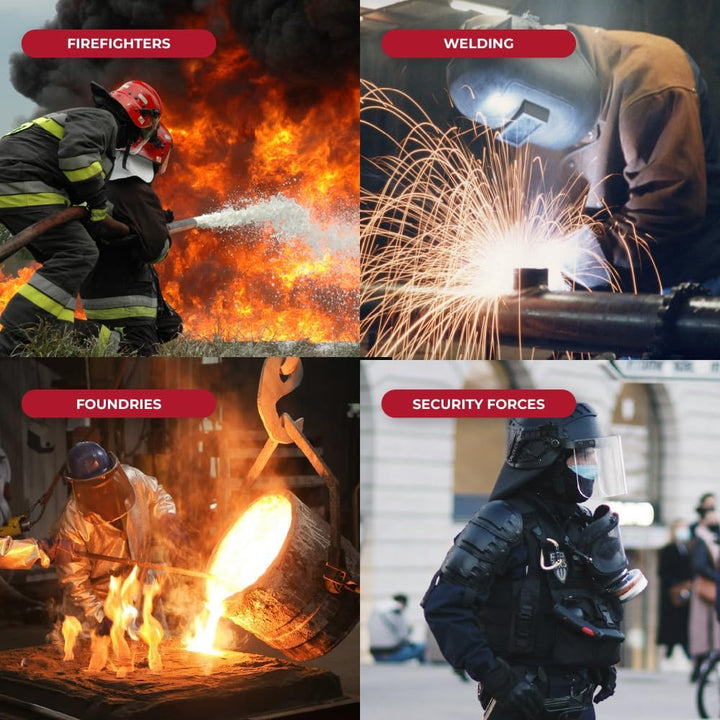 TEXFIRE - Schweisserhaube schwarz, flammhemmende Schweisserhaube für alle Arten von Schweisshelmen,
