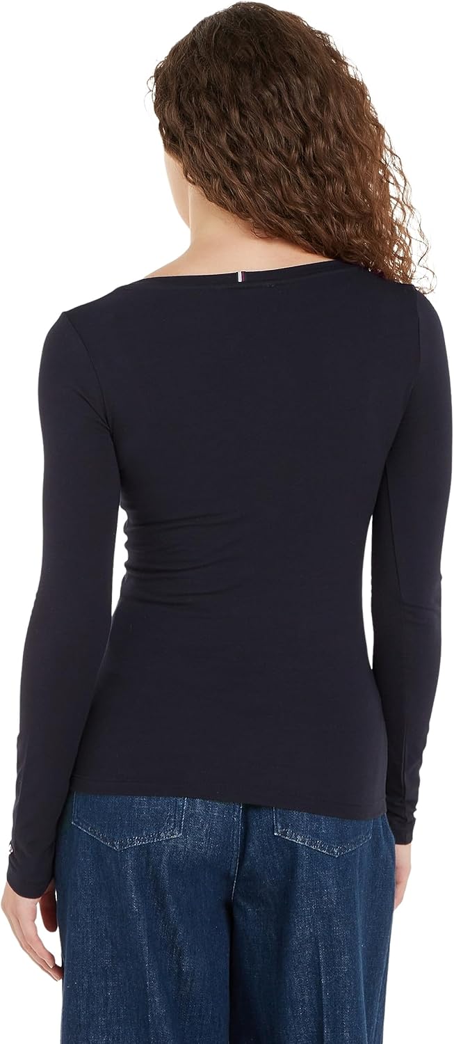 Tommy Hilfiger Damen Langarm Strickoberteile L Blau (Desert Sky), L Blau (Desert Sky)