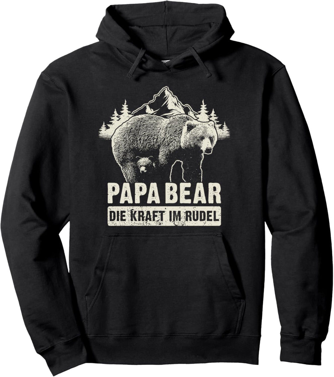Papa Bear, 1 Bären-Welpe, Papa 1 Kind, Vatertag, Bär Pullover Hoodie