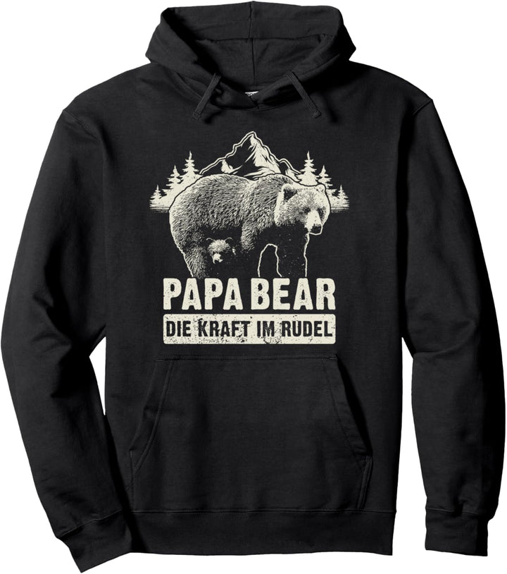 Papa Bear, 1 Bären-Welpe, Papa 1 Kind, Vatertag, Bär Pullover Hoodie