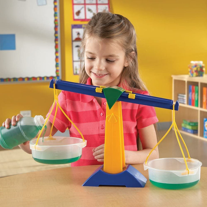 Learning Resources Balkenwaage, Ab 3 Jahren, Lernspiel Gewichte Wiegen und Vergleichen, Abnehmbare S