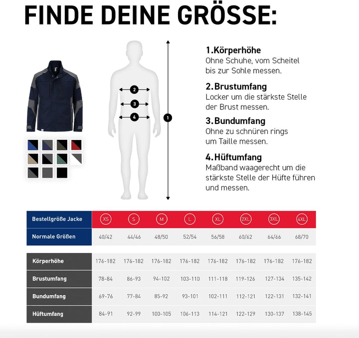 KÜBLER Workwear KÜBLER ACTIVIQ Arbeitsjacke dunkelblau/anthrazit dunkelblau/anthrazit XL, dunkelblau