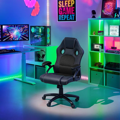 TecTake Sportsitz Chefsessel Stuhl ergonomischer Gaming Bürostuhl Racing Schalensitz - Diverse Farbe