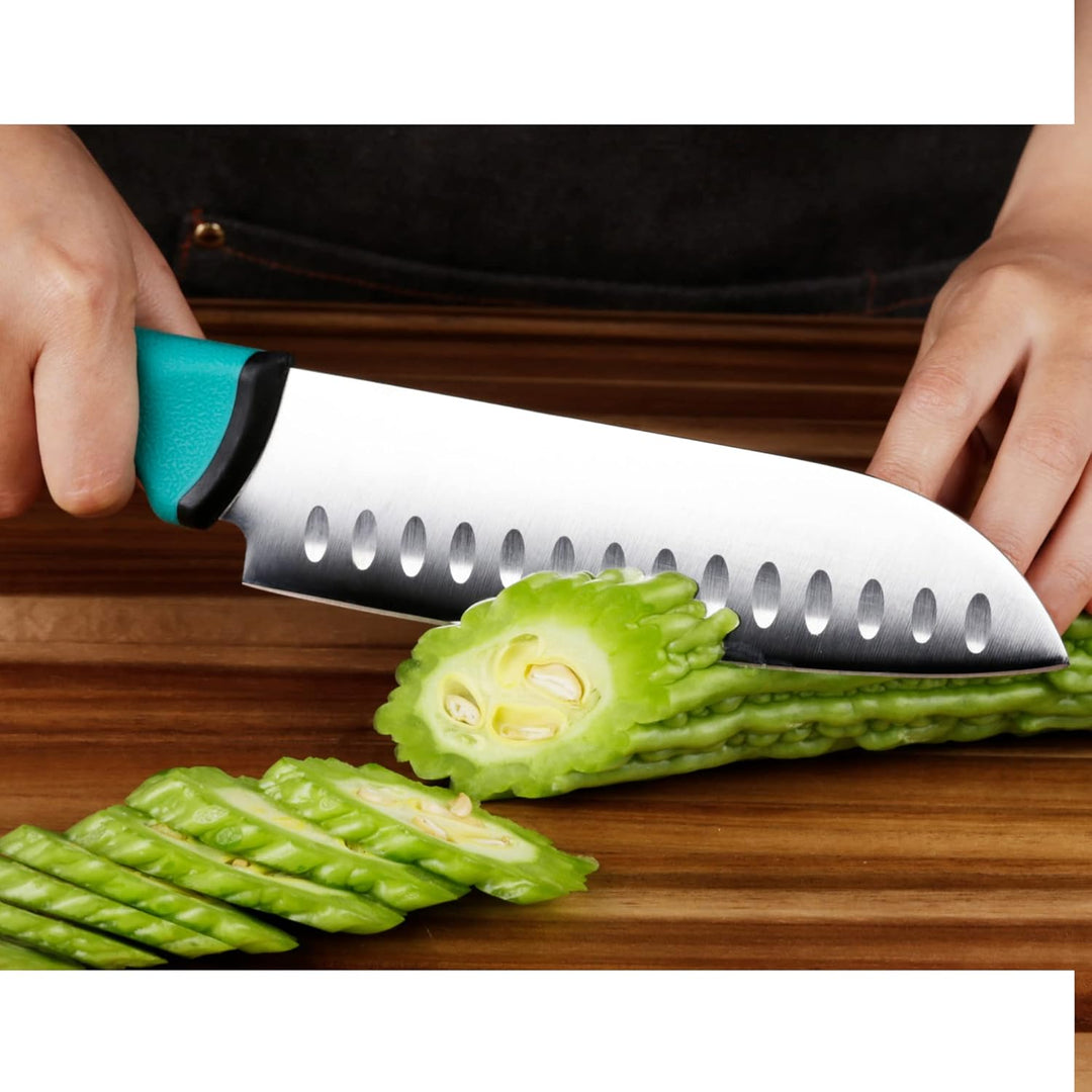 YOUSUNLONG Santoku-Messer - Klinge 177mm - Klinge aus hochwertigem Molybdänstahl - Metzger-Fleischve