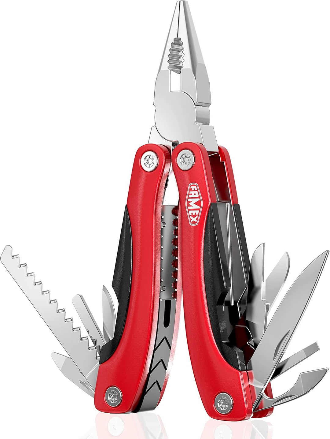 FAMEX 14006 Multitool Multifunktionswerkzeug | für Fahrrad Camping Outdoor Geschenk | Mit tragbarer