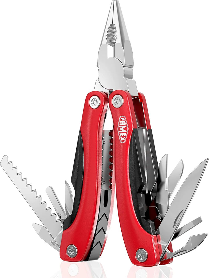 FAMEX 14006 Multitool Multifunktionswerkzeug | für Fahrrad Camping Outdoor Geschenk | Mit tragbarer