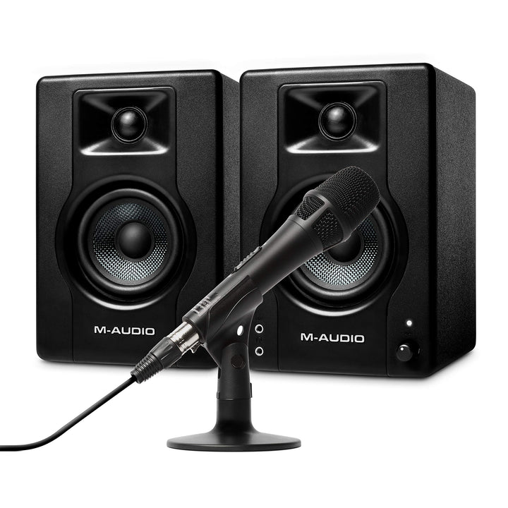 M-Audio Studiomonitore + Mikrofon Paket BX3 Aktive 120-Watt Desktop-Computerlautsprecher + Marantz P