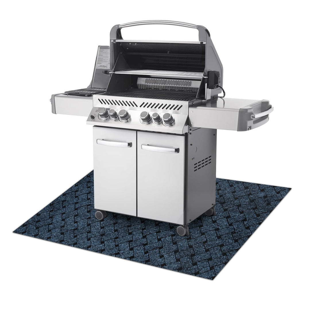 VECTRA Grillschutzmatte für Terrasse, draussen - blau 140x200 cm Vectra Blau 140x200 cm, Vectra Blau