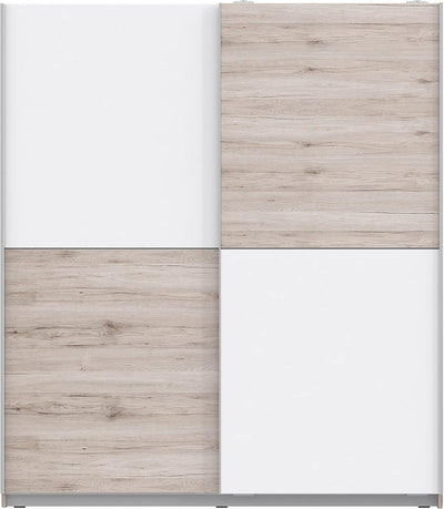 Forte Winner 1.7 M Kleiderschrank Sandeiche mit Weiss + Schubkastenblock Sandeiche Dekor + Weiss 170