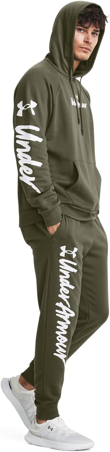 Under Armour Rival Graphic Hoody Training Herren XS (390) Marine Od Green/White, XS (390) Marine Od