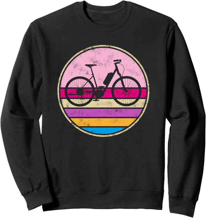 Lustige Elektrofahrrad Retro Outfit E-Fahrrad Sprüche E-Bike Sweatshirt