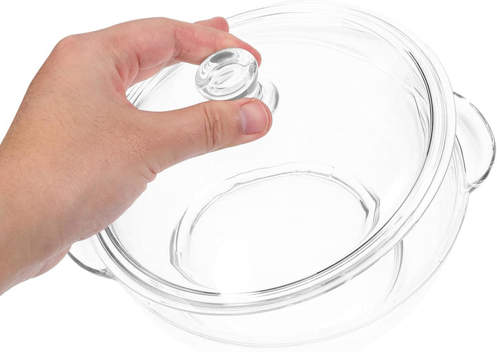 ARTIBETTER Suppenterrine aus Borosilikatglas 25 L mit Deckel Antihaftbeschichteter Glastopf mit Grif