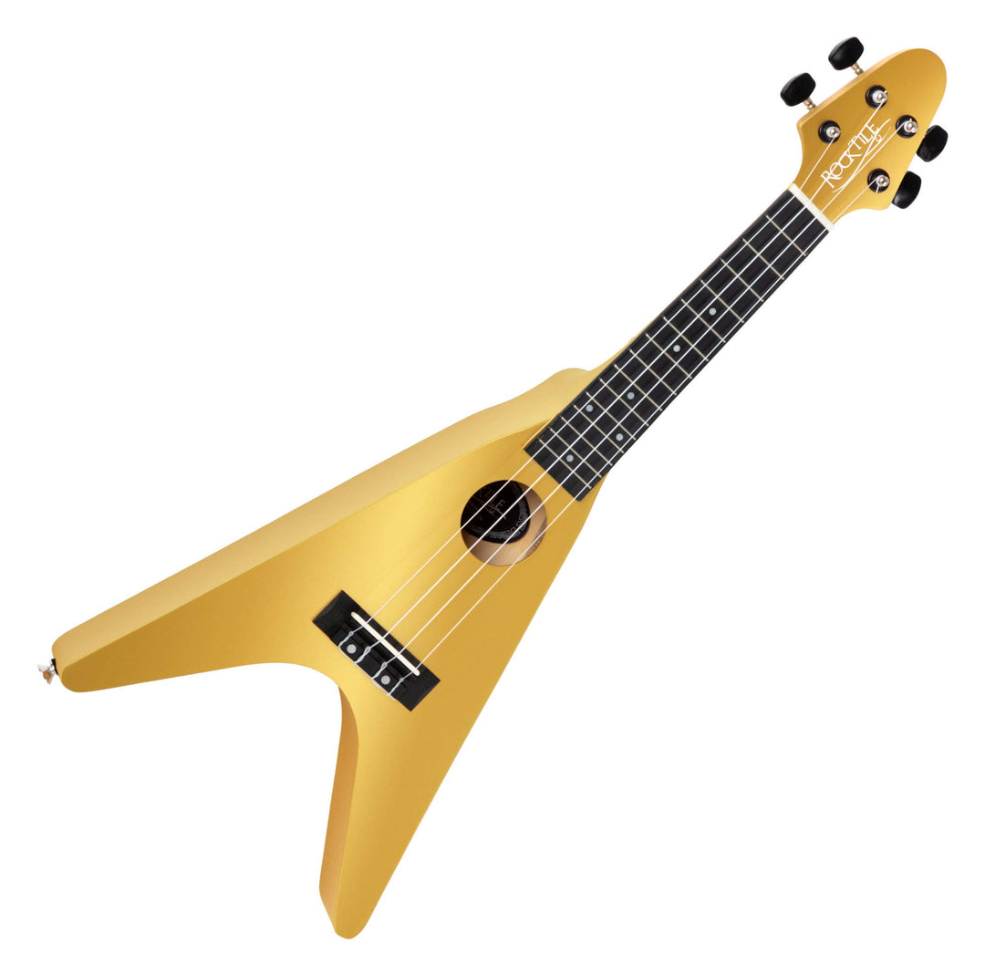 Rocktile FV-04 GD Ukulele - Sopran-Ukulele im Heavy-Design - Mensur: 343 mm - Gesamtlänge: 60,5 cm -