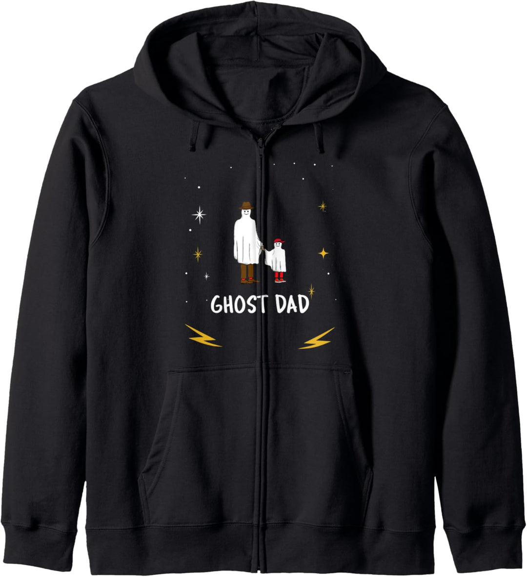 Ghost Dad Papa Vater Lustiges Kostüm Halloween Kapuzenjacke