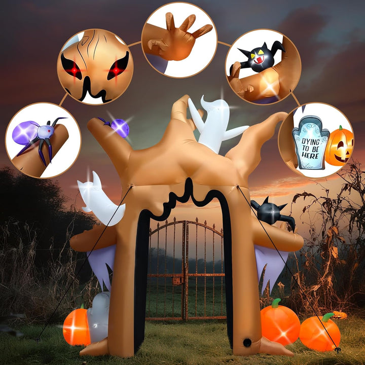 Kalolary 10FT Halloween Ghost Inflatables Aufblasbar Deko Dekoration, mit eingebauten LEDs Aufblasba
