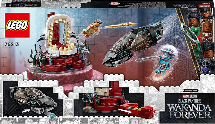 LEGO 76213 Marvel König Namors Thronsaal, Black Panther Wakanda-Spielzeug Zum Bauen, Set Mit U-Boot