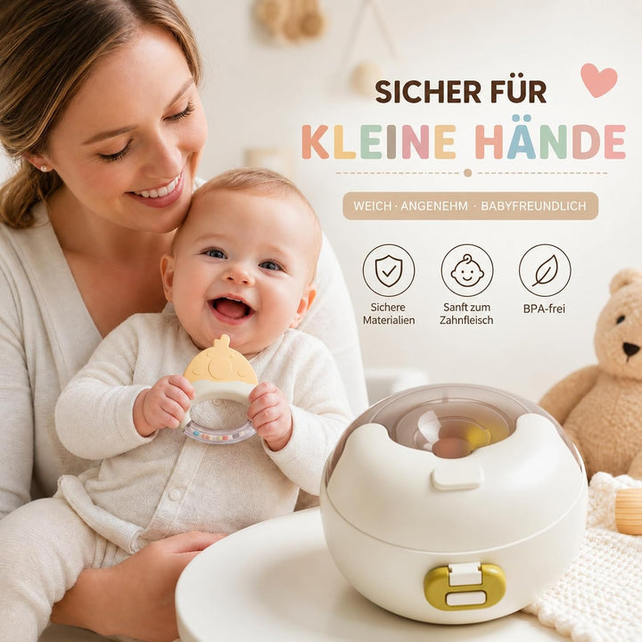 Babyspielzeug 0-6 Monate, 10 Stück Rassel Beissring Greifling Set