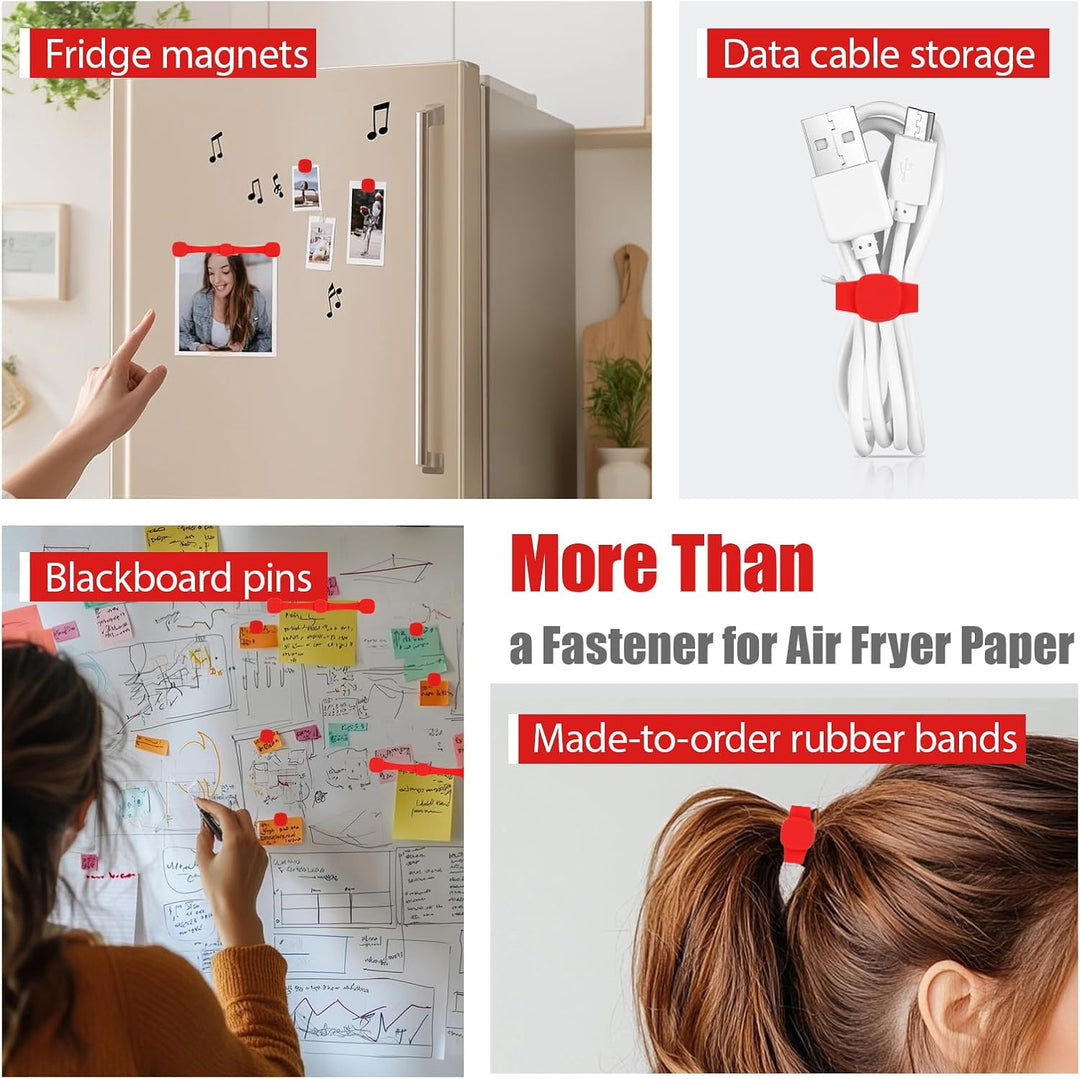 18 Pcs Magnete für Airfryer Backpapier,BPA-frei Zubehör für Heissluftfritteuse Verhindert Verrutsche