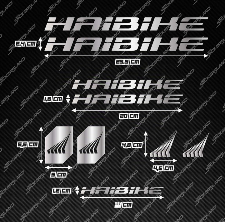 Aufkleber-Set kompatibel mit Rahmen MTB Mountainbike und Helm | Decals Aufkleber für Fahrrad Schrift