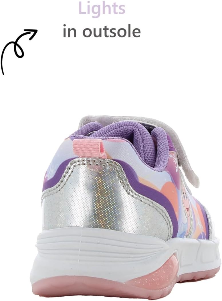 Disney Frozen Schuhe Mädchen 2 bis 8 Jahre, Kinderschuhe mit Anna und ELSA Motiv, Leuchtschuhe Kinde