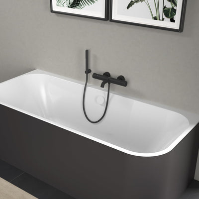 Duravit Universal Stabbrause, Duschkopf mit Strahlart Rain, Duschbrause eckig, Handbrause mit reinig